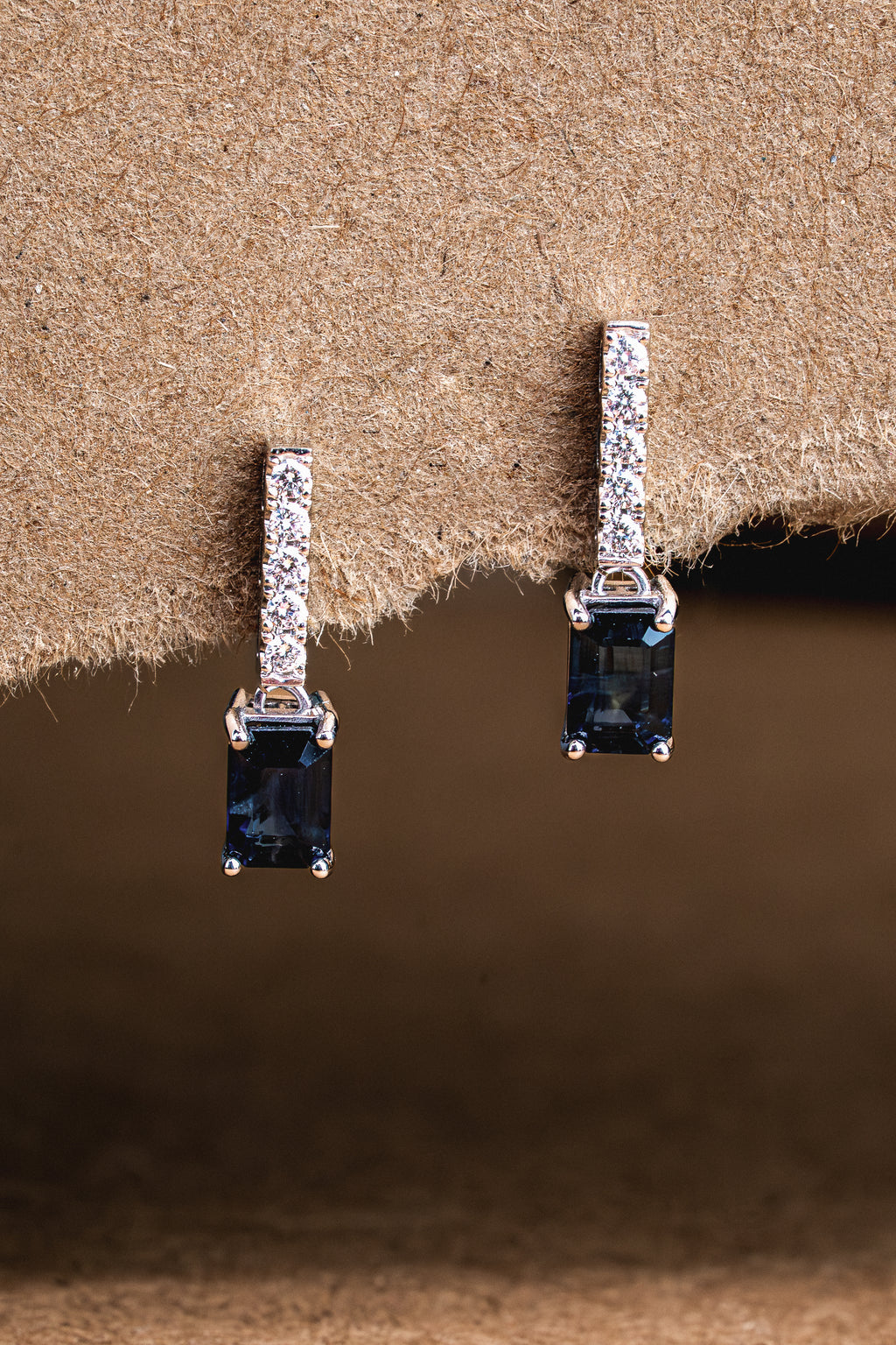 Sapphire & diamond earrings