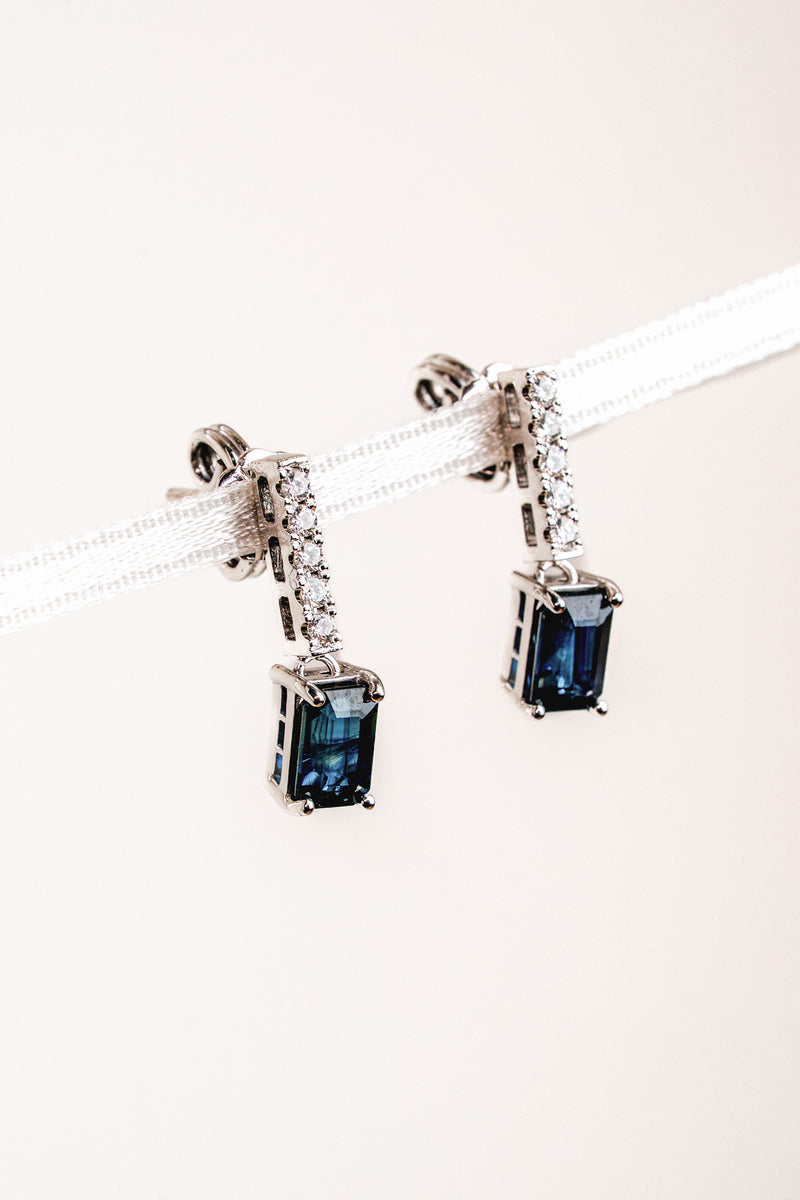 Sapphire & diamond earrings
